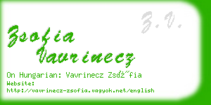 zsofia vavrinecz business card